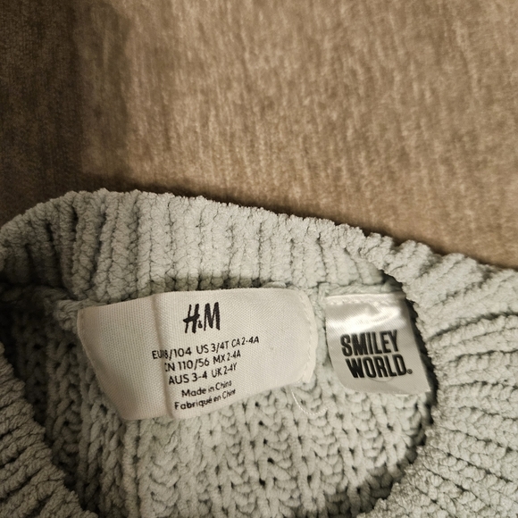 H&M Smiley World 3/4T Toddler Sweater - Picture 4 of 5